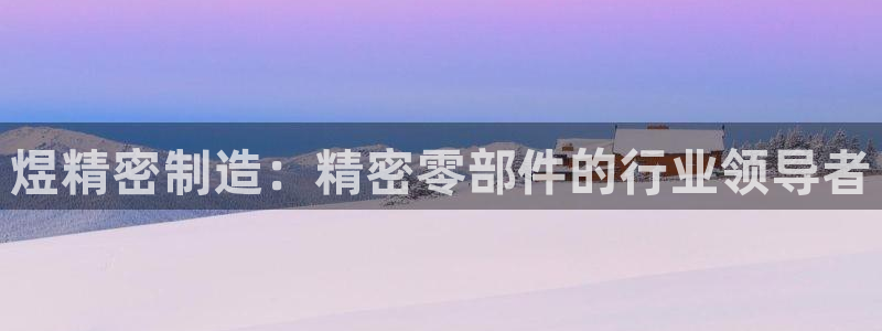 彩神8app官方下载：煜精密制造：精密零部件的行业领导者