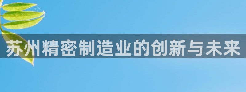 彩神v秘聊号码：苏州精密制造业的创新与未来