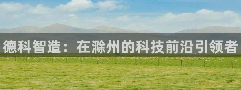 彩神ix可靠吗：德科智造：在滁州的科技前沿引领者