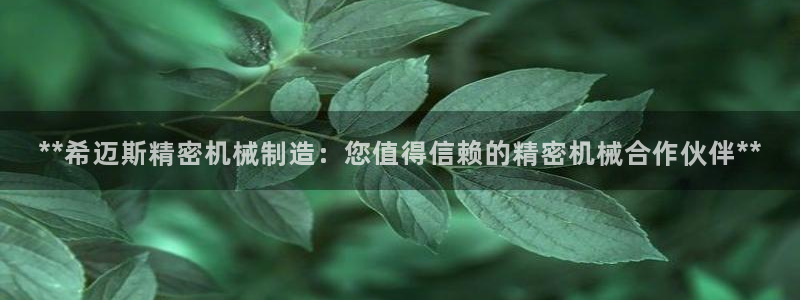 彩神v8是真的挣钱吗知乎：**希迈斯精密机械制造：您值得信赖的精密机械合作伙伴**