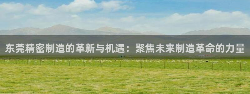 彩神vi争霸官网：东莞精密制造的革新与机遇：聚焦未来制造革命的力量