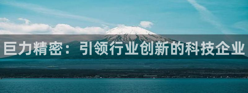 彩神v8手机客户端：巨力精密：引领行业创新的科技企业